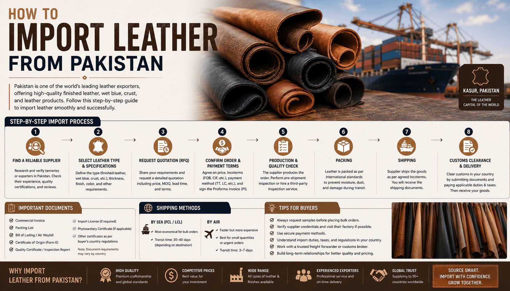 How to Import Leather from Pakistan: A Complete Buyer's Guide cover image
